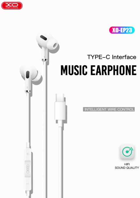 AUDIFONOS XO EP23 TYPE-C BLANCO